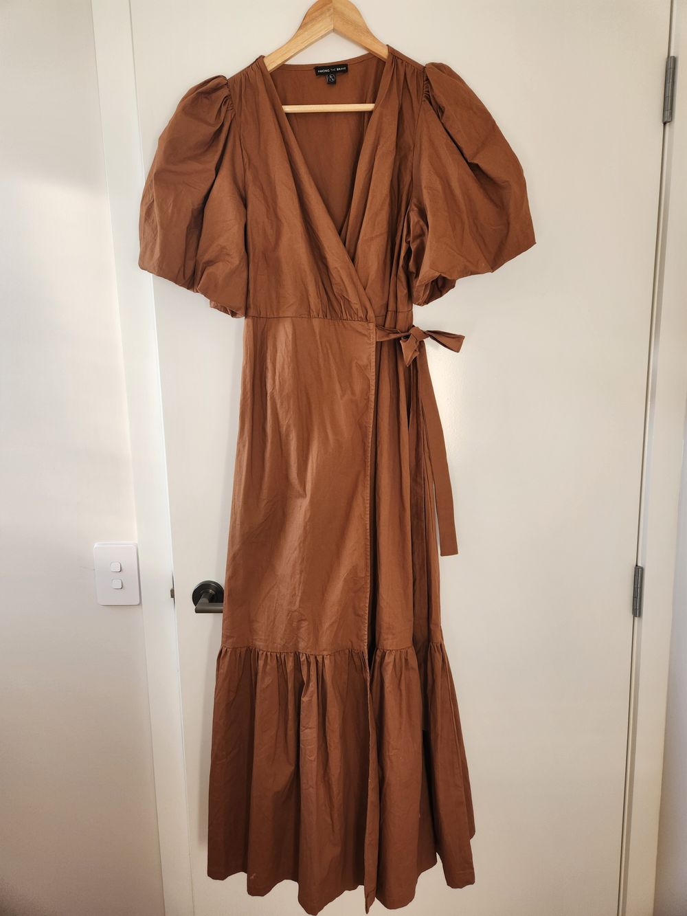 bardot brown maxi dress Perrie Bardot Jersey Maxi Dress