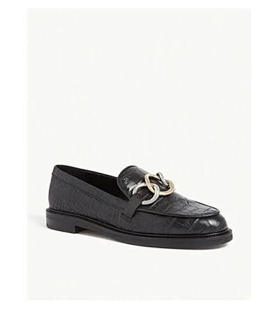 Croc Embossed Loafers