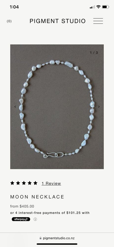 Moon Necklace - Keshi Pearls