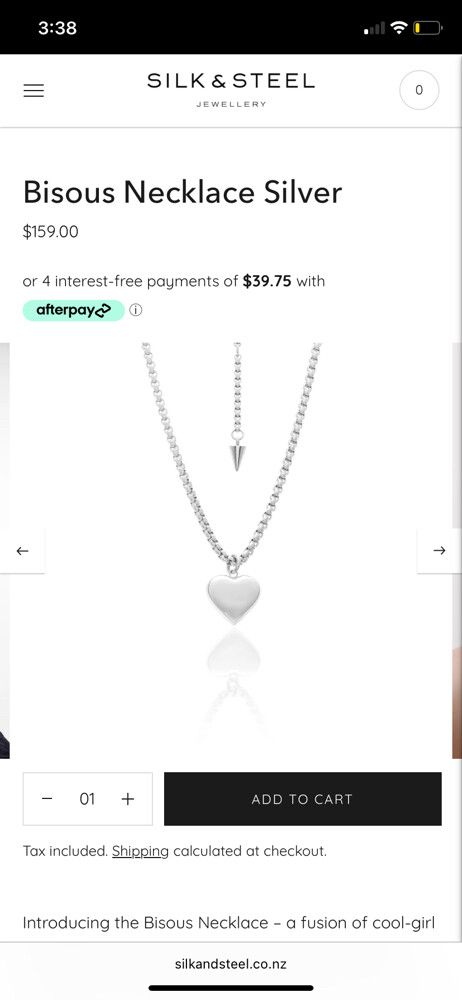 Silver Bisous Necklace