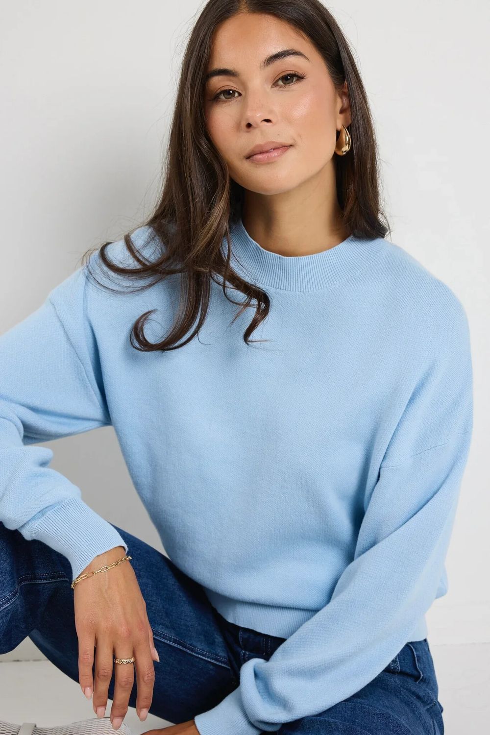 Ivy + Jack Blue motivation Knit Jumper