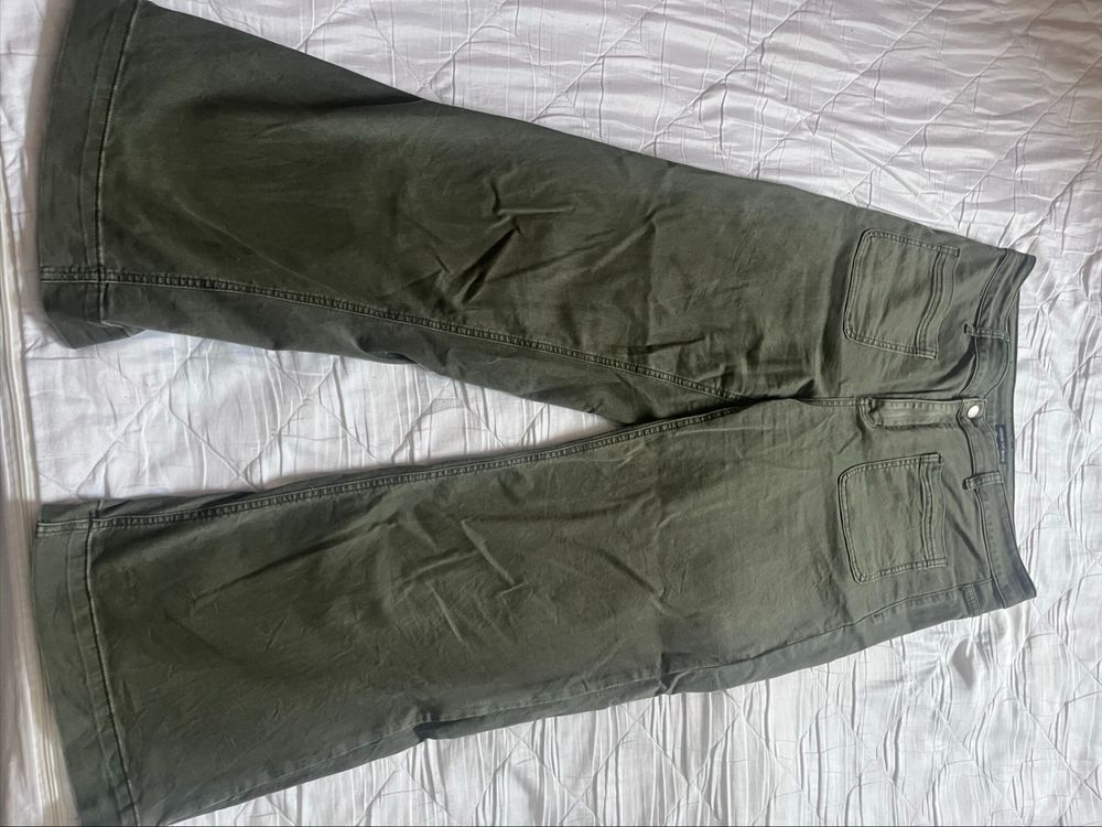 Among The Brave Zoey high rise Green Wide Leg Pants