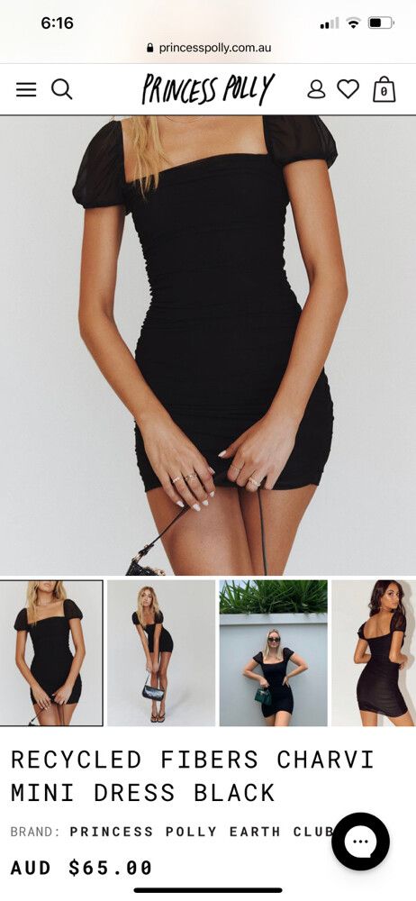 charvi mini dress black petite dress from princess polly Charvi Mini Dress Black main image 1