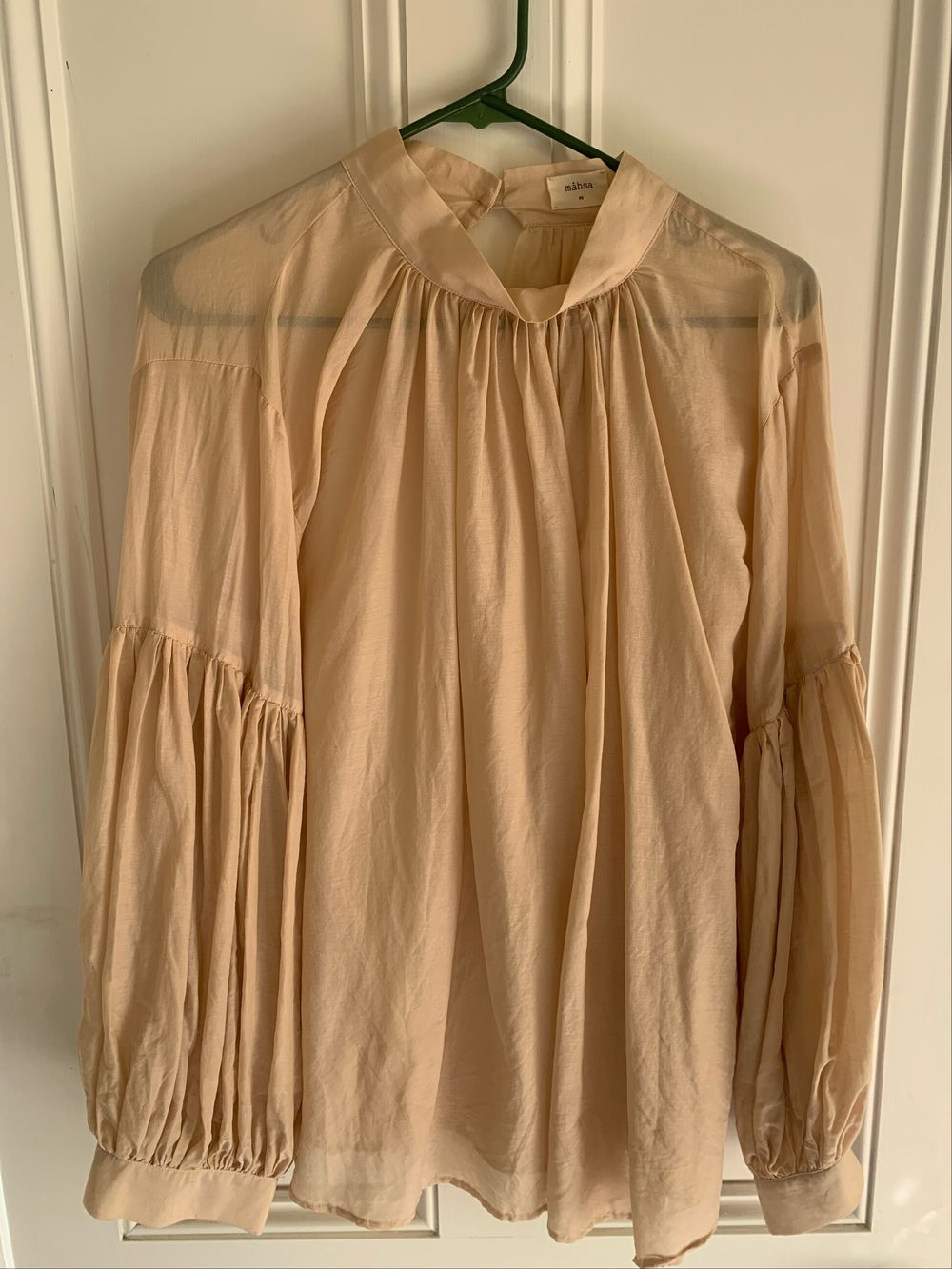 Mahsa Preacher Blouse in Blush Pink