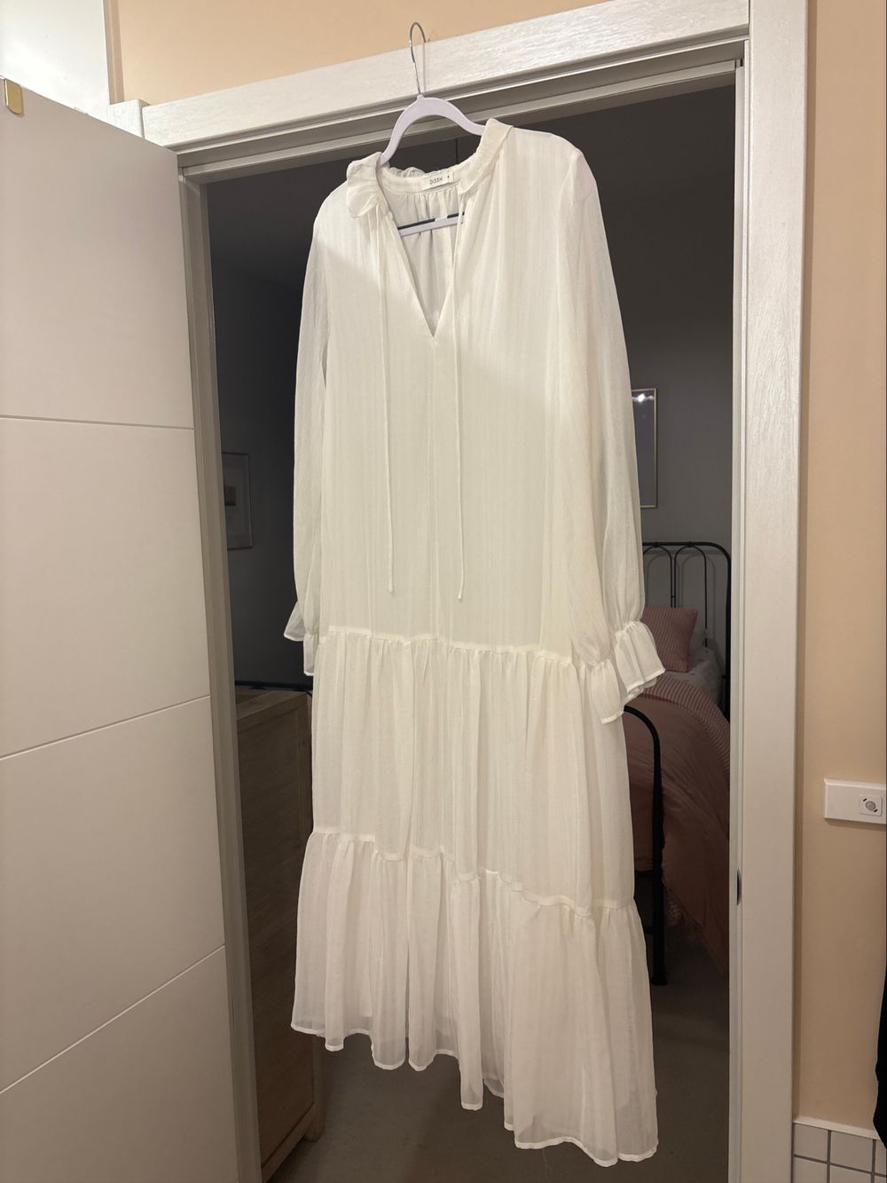 DISSH White Tiered Maxi Dress