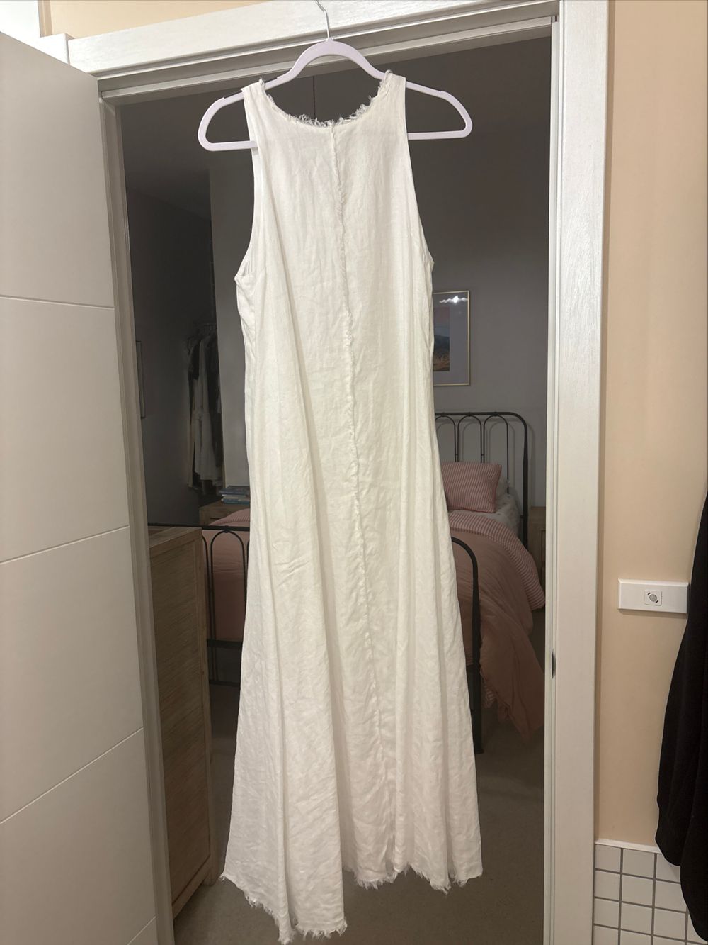 White Sleeveless Maxi Dress