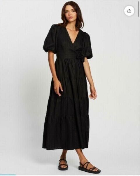 Aere Tiered Linen Midi