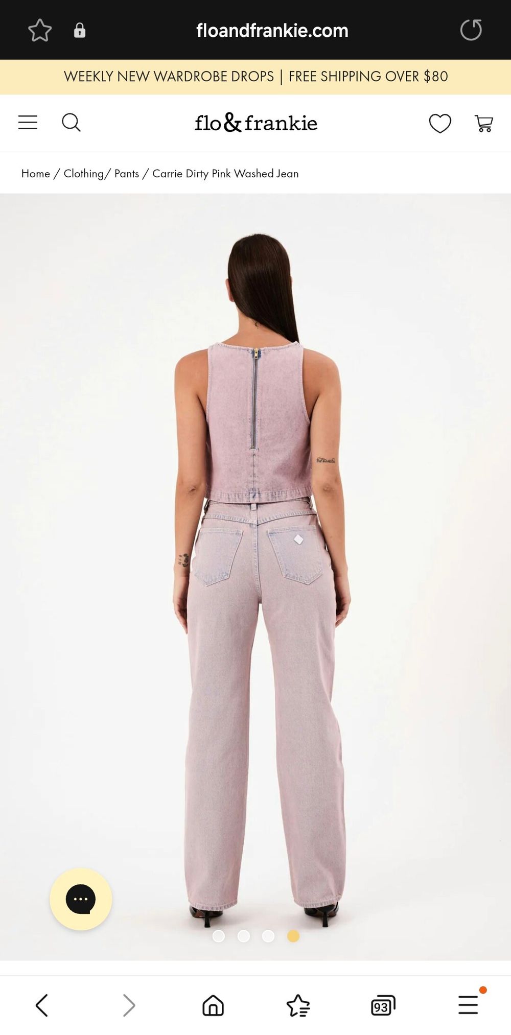 A Carrie dirty pink jeans