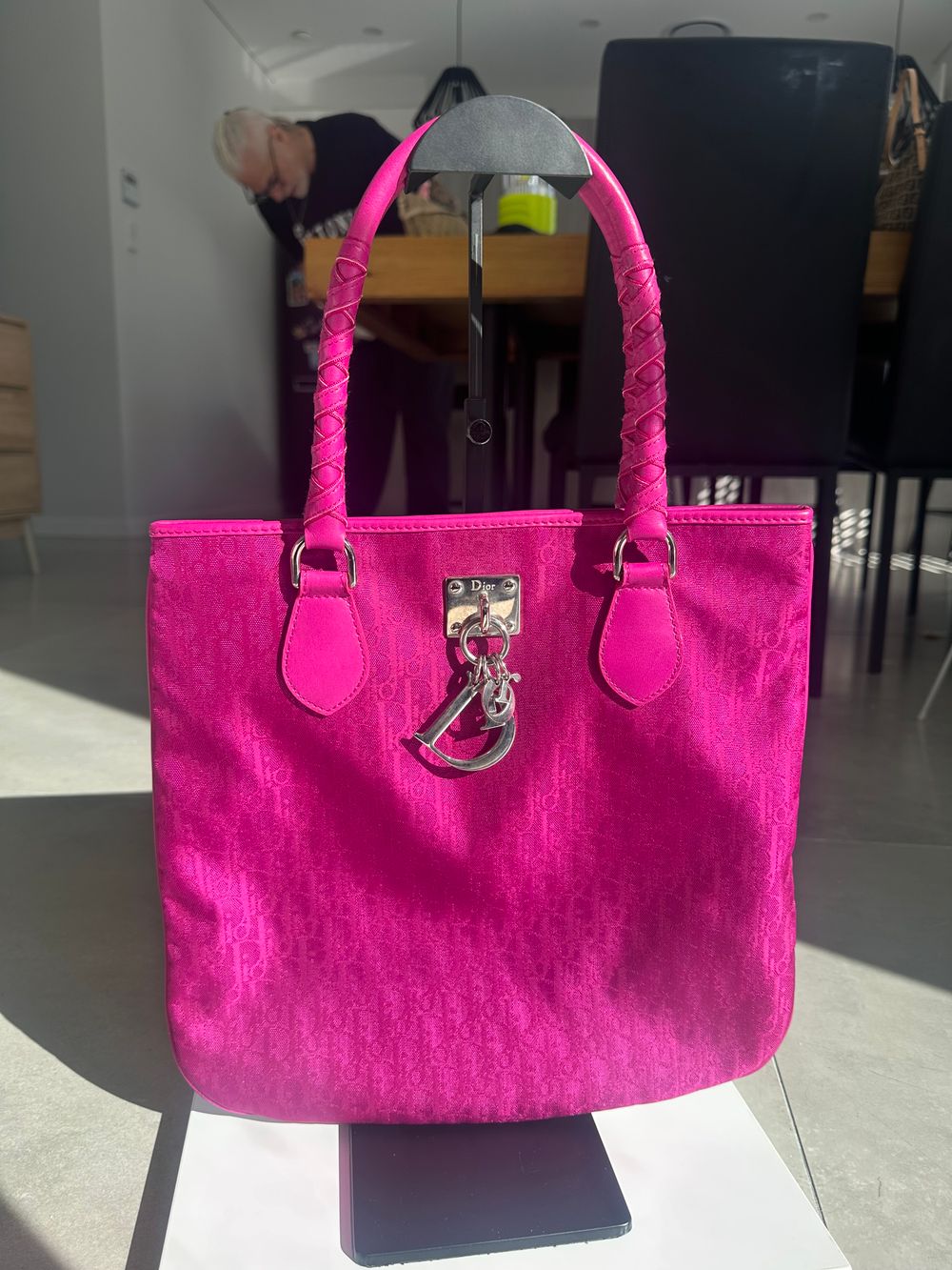 Rare vintage Trotter tote hot pink