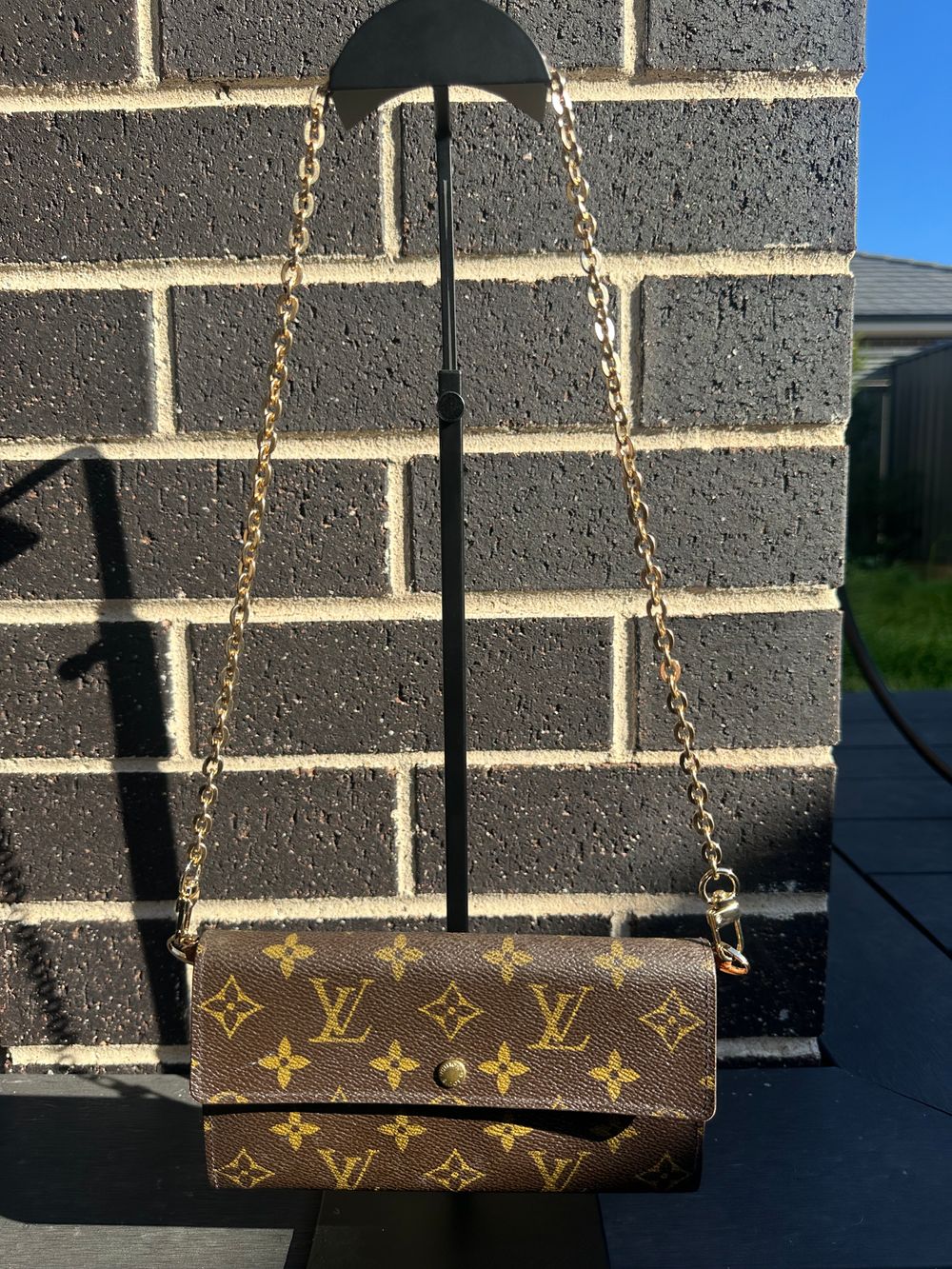 Louis Vuitton wallet on chain shoulder bag