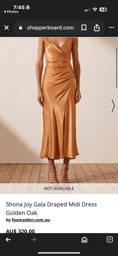 Shona Joy La Lune Cross Draped Midi Dress