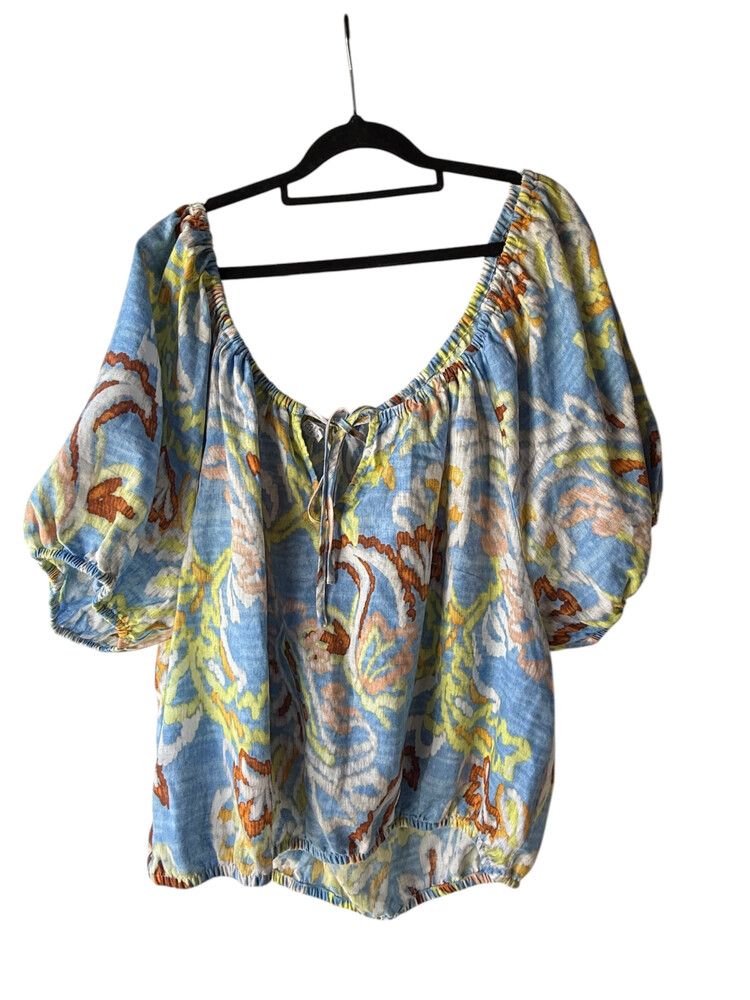 Zest Blue Floral Top