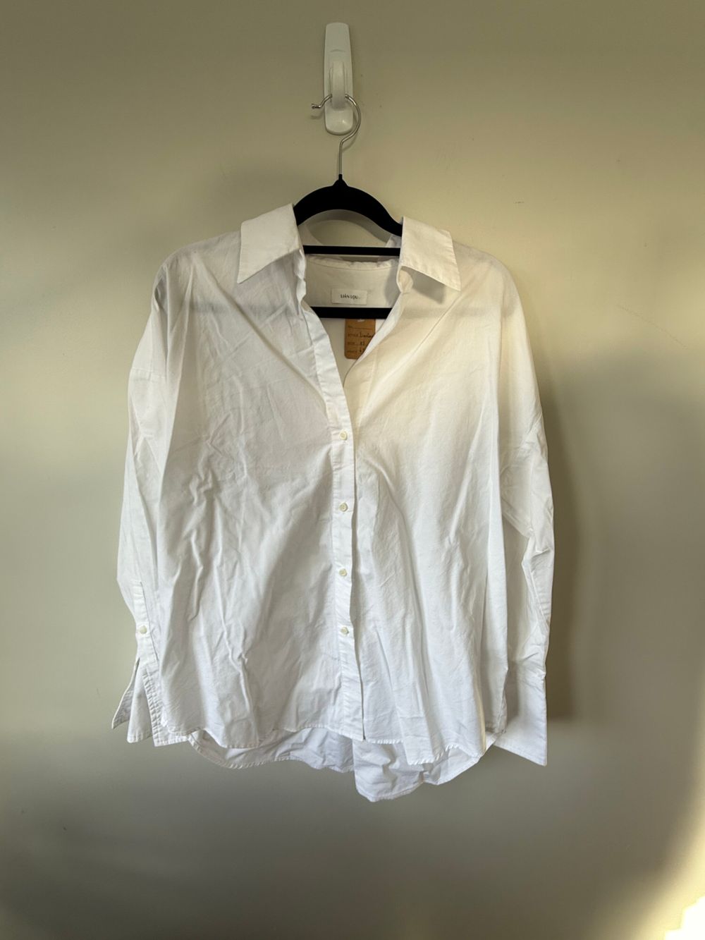 Lian Lou White Oversized Shirt