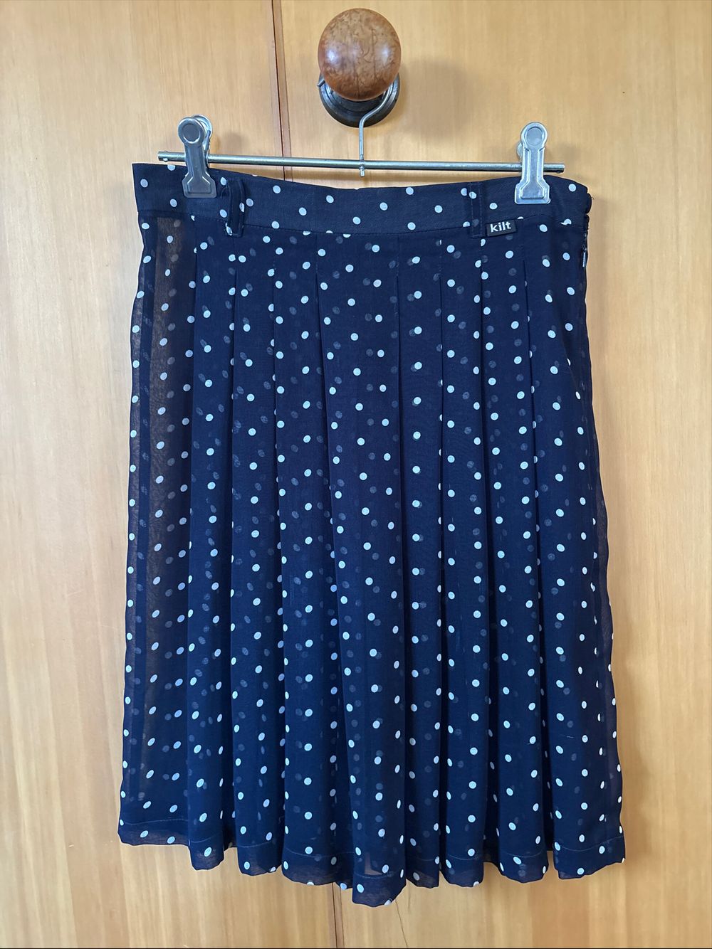 KILT Black and White Spot Skirt
