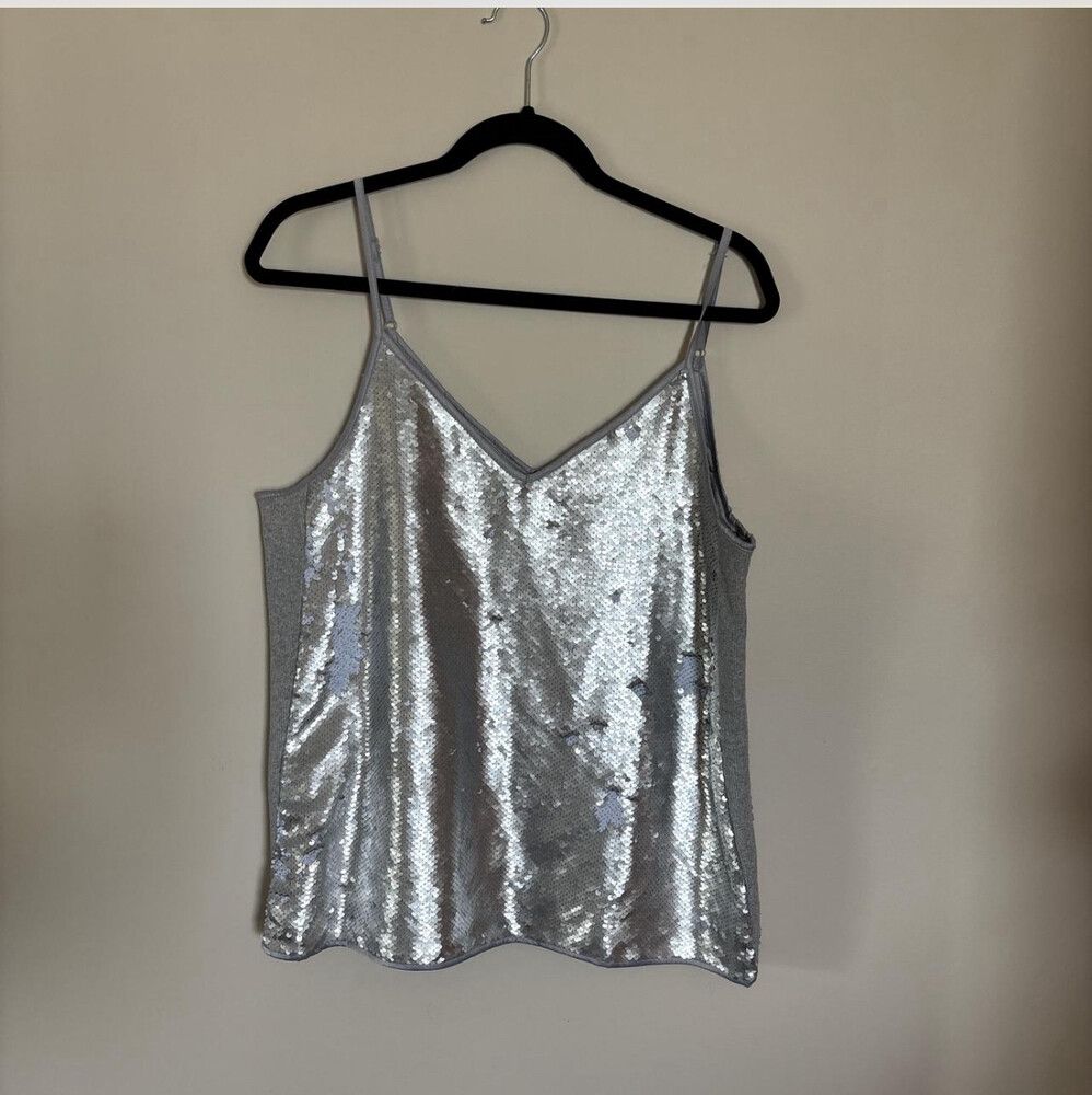 Sequin Silver Top