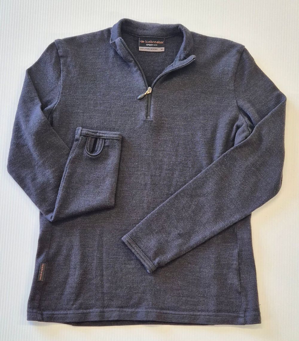 Icebreaker 320 Merino 1/4 Zip Womens S Dark Grey | Warm Winter Layer