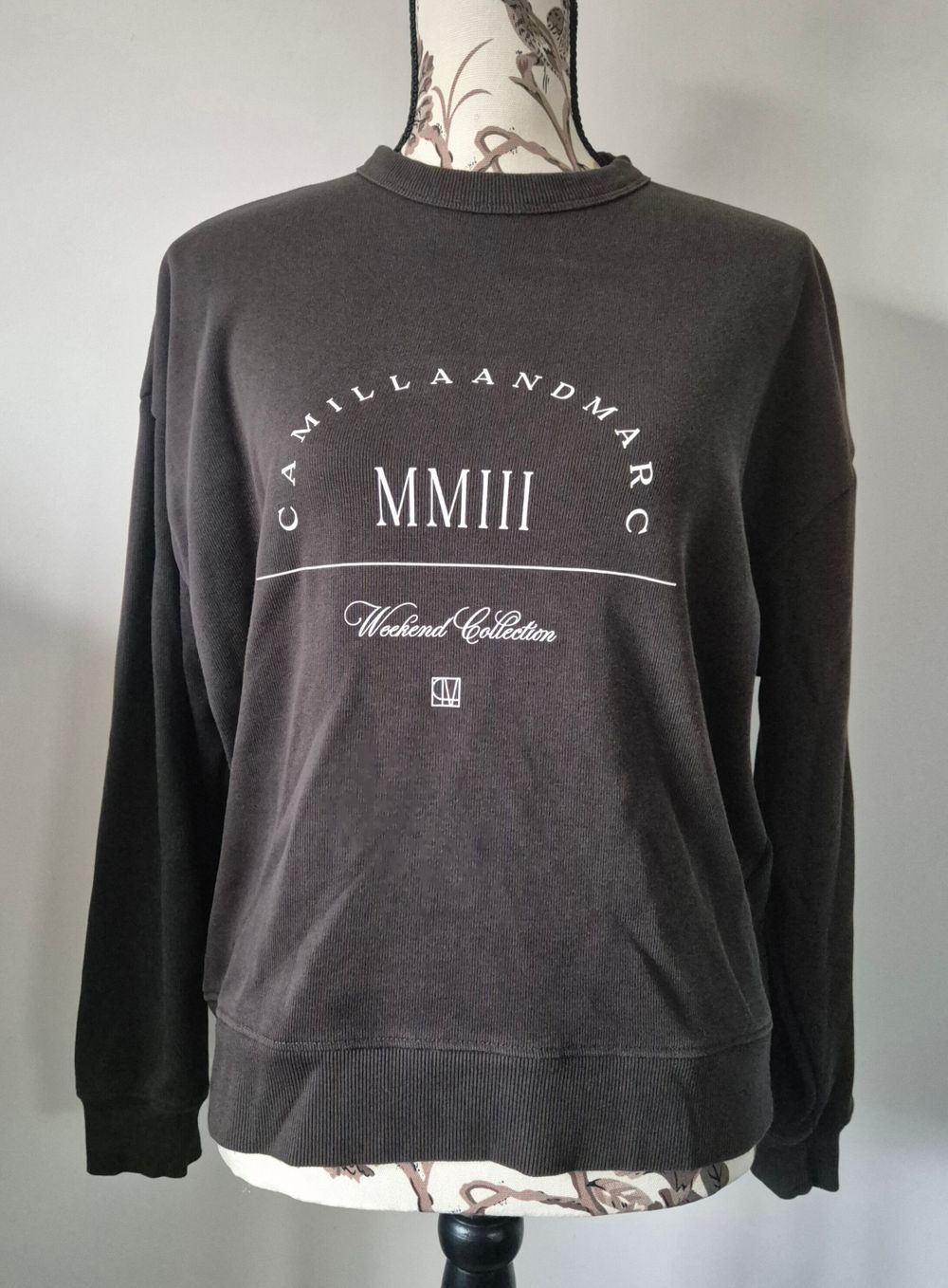 Camilla & Marc Brown Graphic Crew Sweatshirt