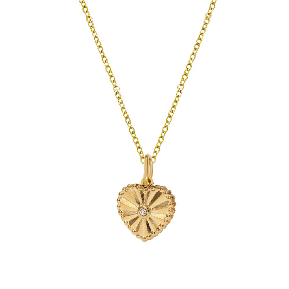 The Heiress Havana Heart Necklace in Gold