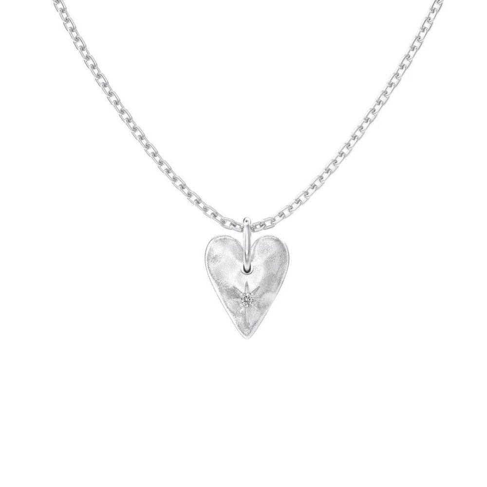The Heiress Tara Necklace in Brushed Sterling Silver