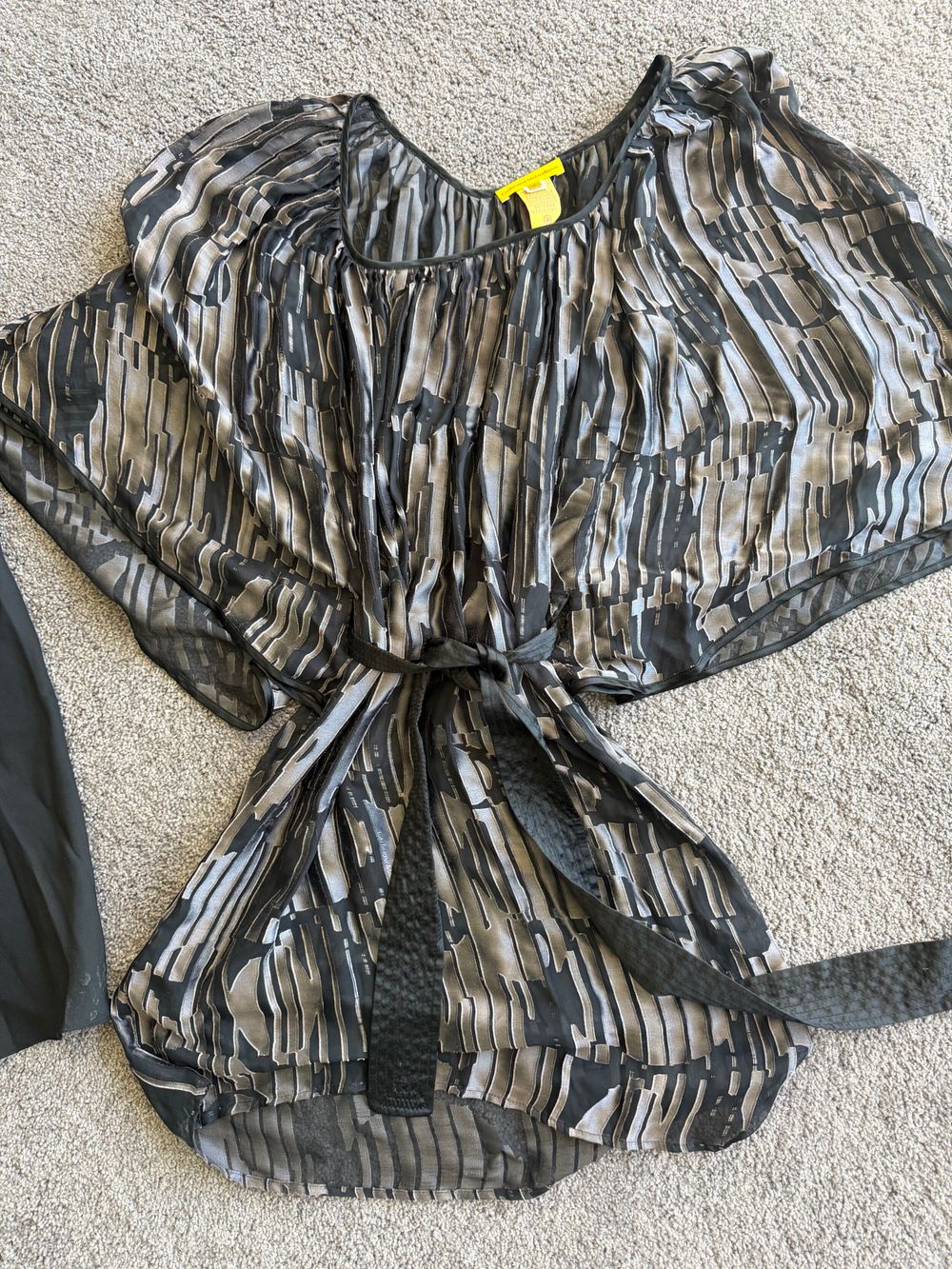 Catherine Malandrino 100% Silk Black Dress