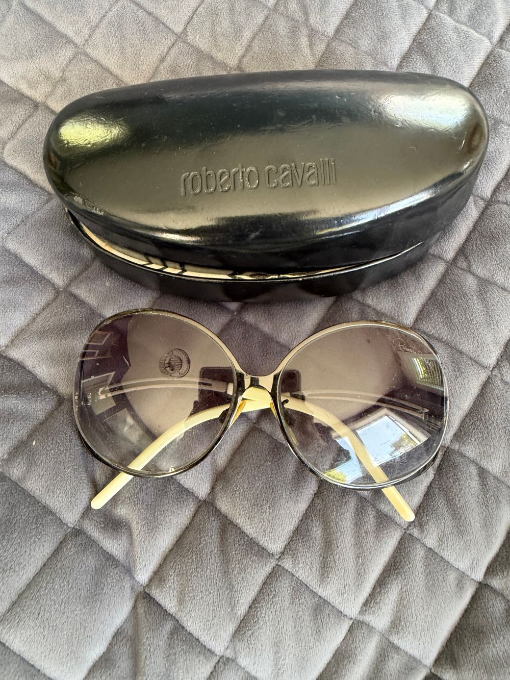 Vintage  Roberto Cavalli Oversized Butterfly Sunglasses with Case