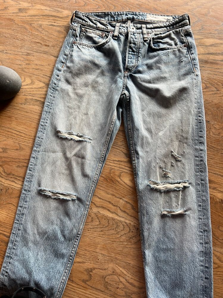 Rag & Bone Rosa Mid Rise Boyfriend Jean with Rips