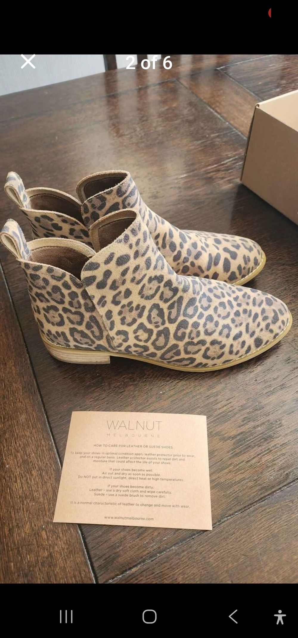 Walnut Melbourne Leopard Ankle Boots