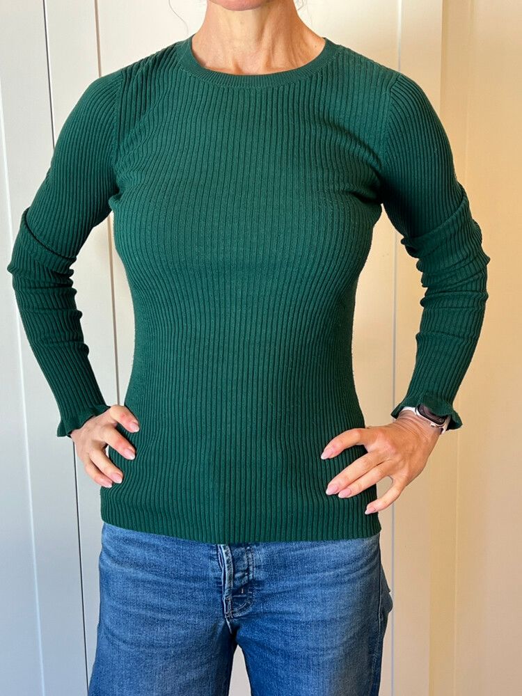Cue Ribbed Knit Jumper small