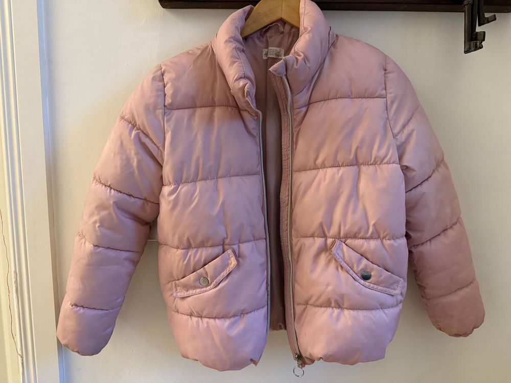 H&M Girls pink puffer jacket size 9-10yrs