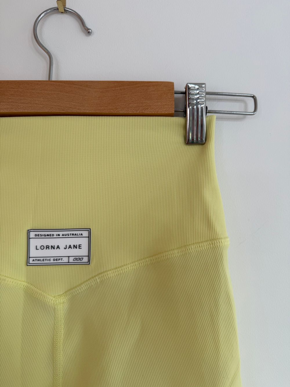 Lorna Jane Ribbed Yellow Biker Shorts