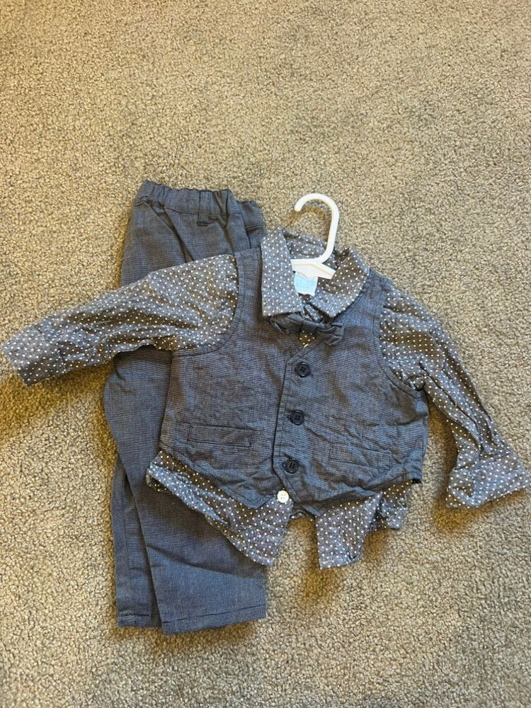 Teen Weeny Grey Polka Dot Set