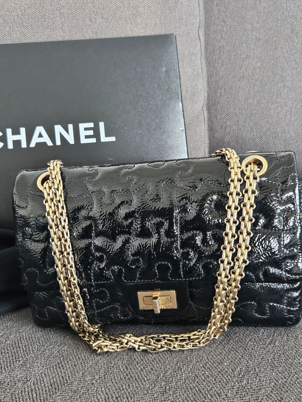 Authentic Chanel patent leather