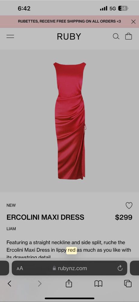 RUBY Ercolini Red Maxi Dress