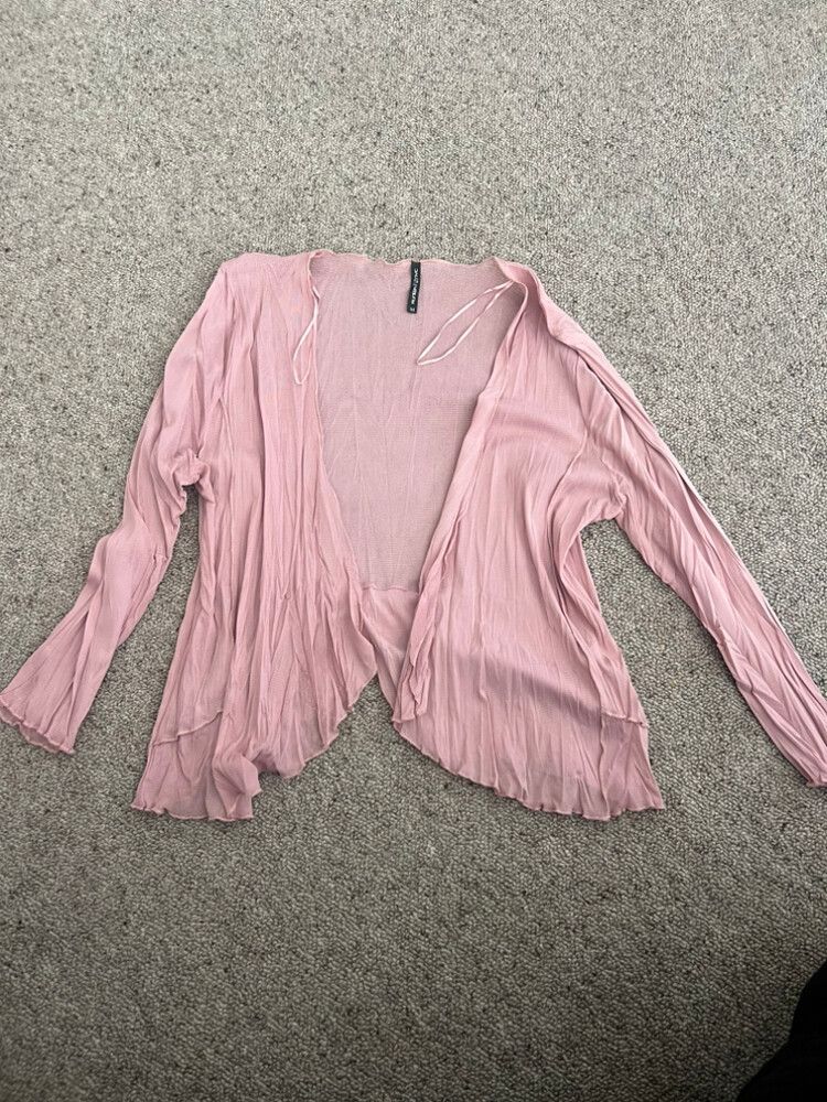 Pink Long Sleeve Cardigan
