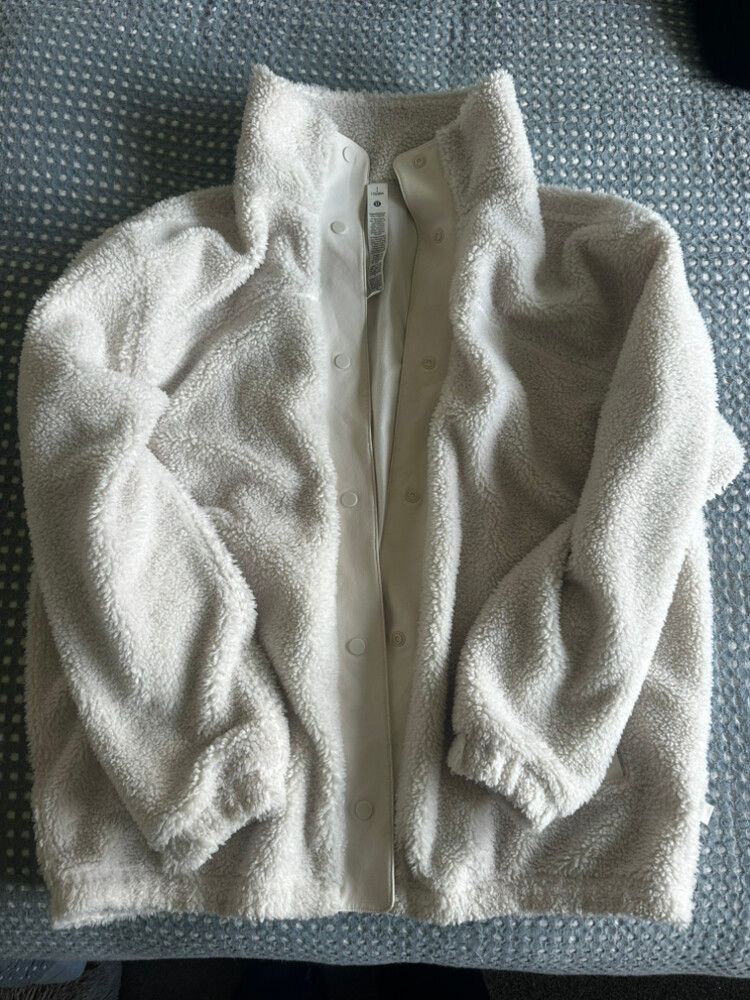 Lululemon White Fleece Jacket