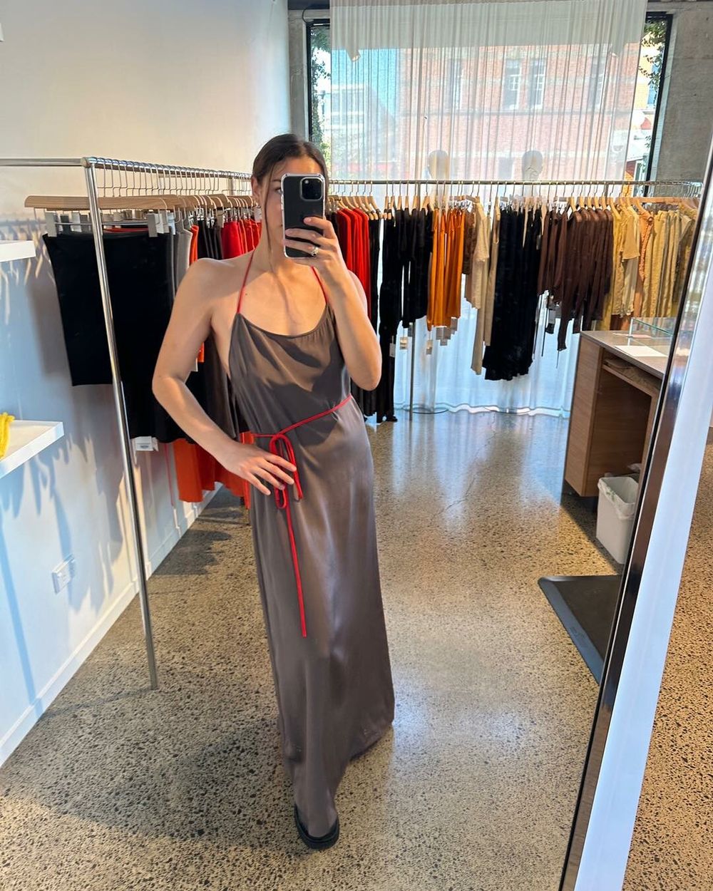 Solar Silk Slip Dress