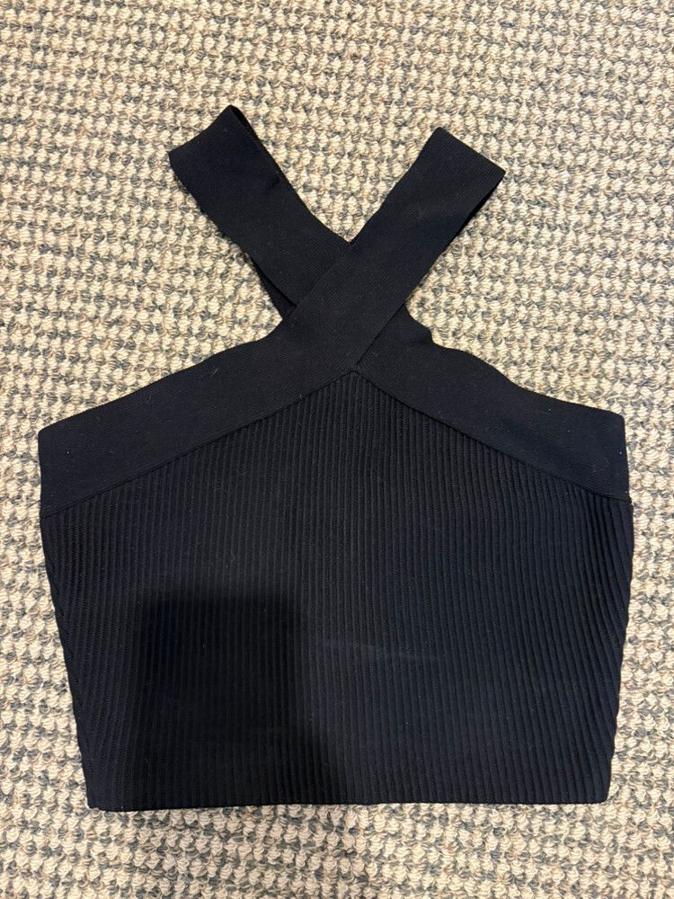 Glassons Black Ribbed Knit Top