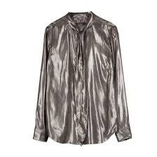 Kate Moss Equipment Silver Shirt