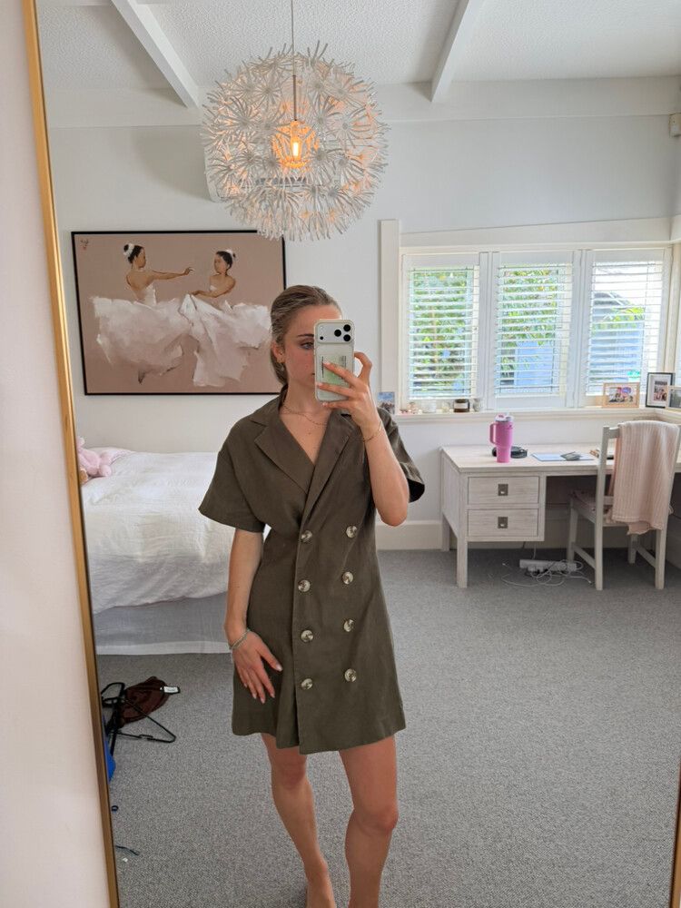 Khaki Mini Dress
