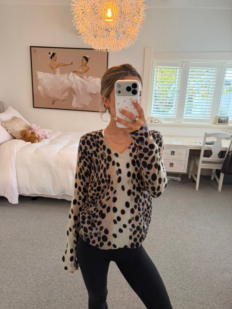 Equipment Leopard Print Cashmere Sweater