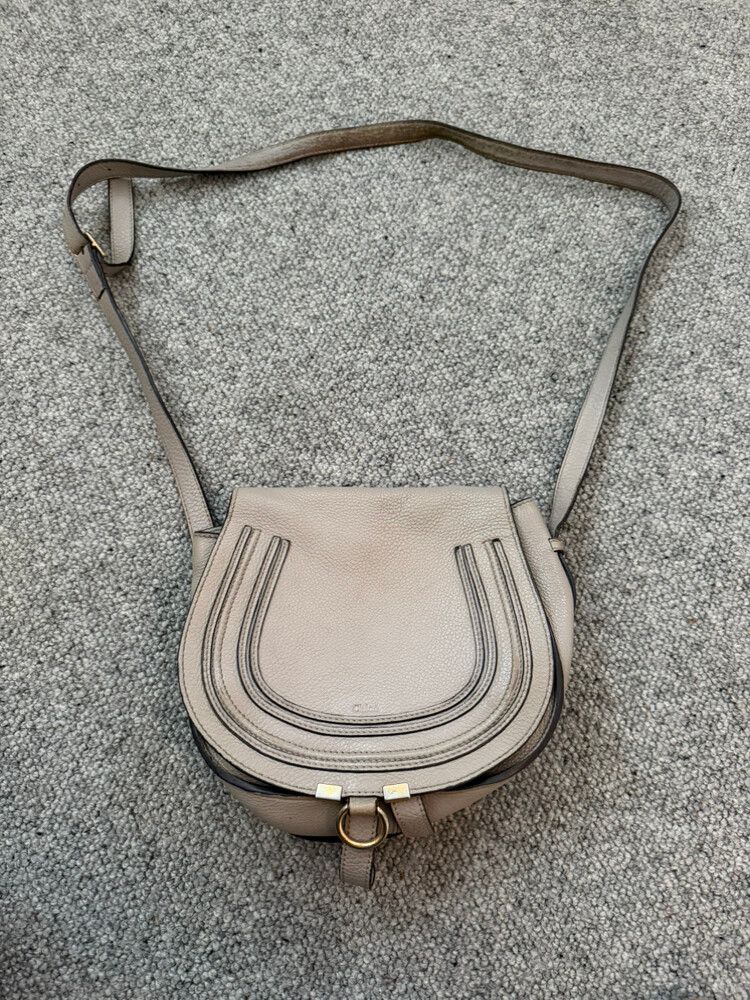 Chloe Beige Leather Crossbody Bag