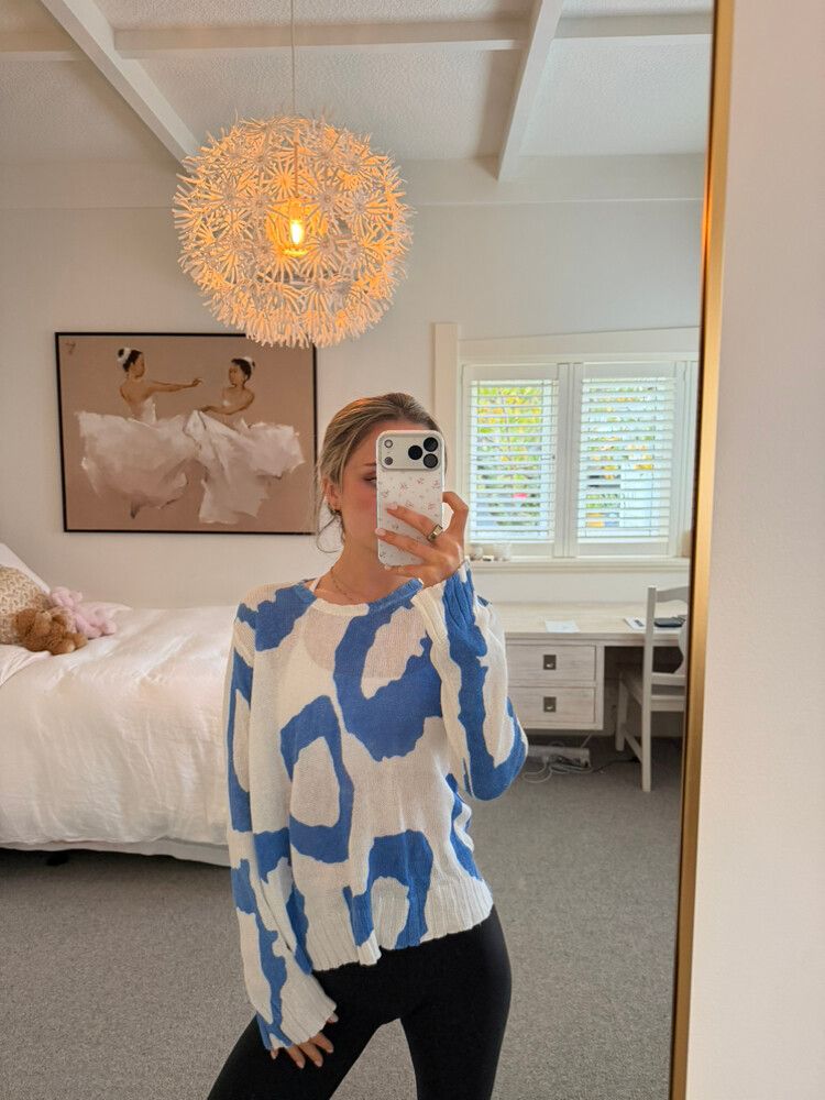Sass & Bide Blue and White Knit Sweater