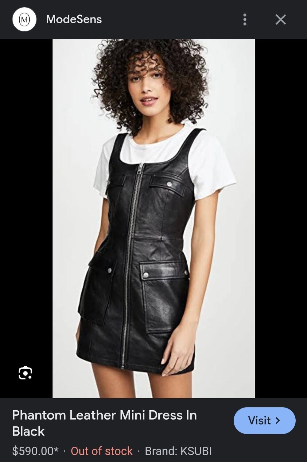 Ksubi - Phantom Leather Mini Dress on Designer Wardrobe Ksubi - Phantom Leather Mini Dress on Designer Wardrobe