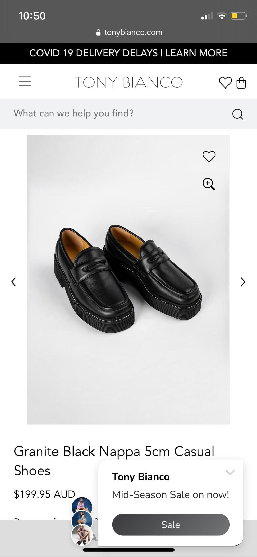 Tony Bianco - Granite Black Nappa 5cm Loafers on Designer  TONY BIANCO Granite Platform Penny Loafers main image 0