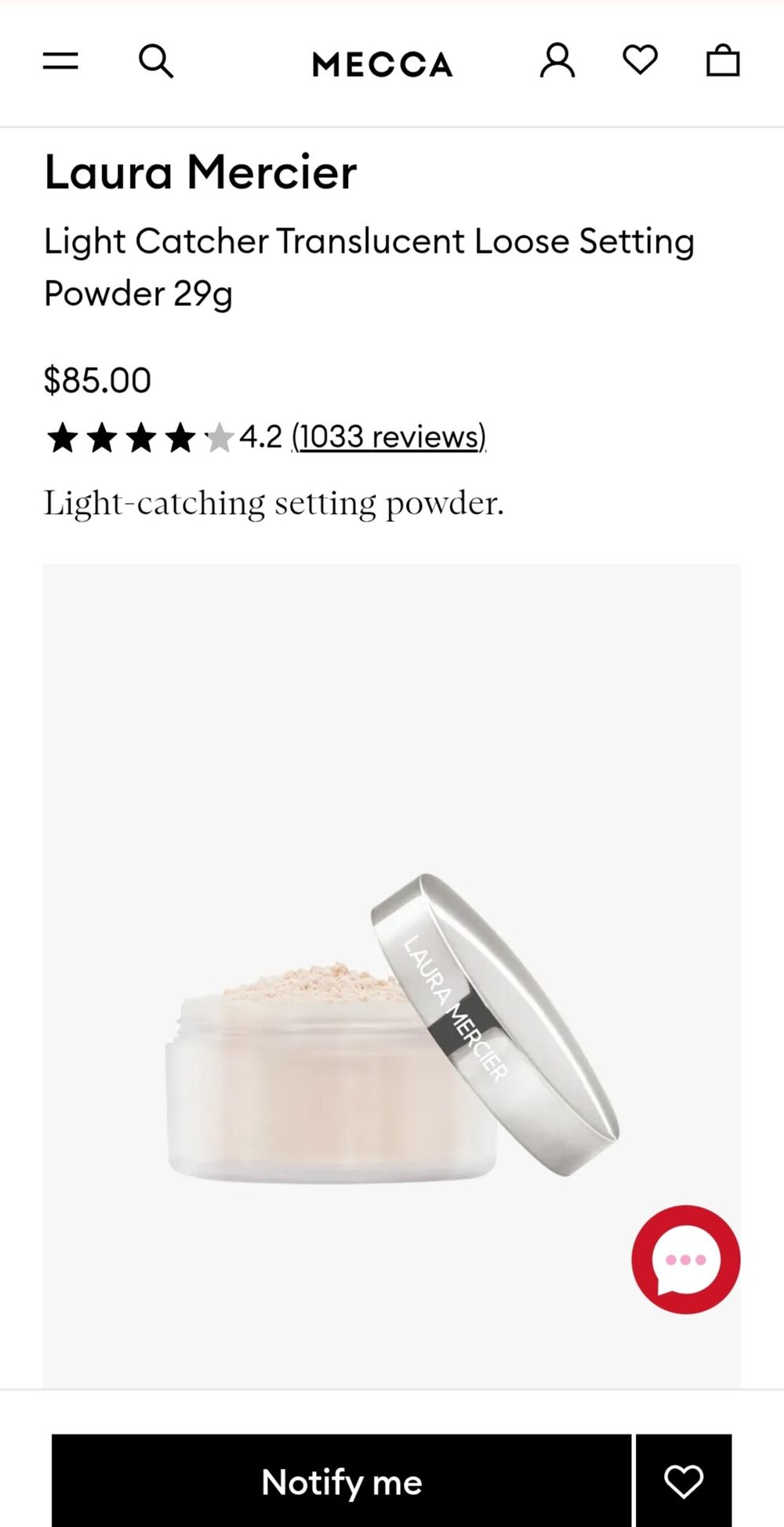 Light Catcher Translucent Loose Setting Powder