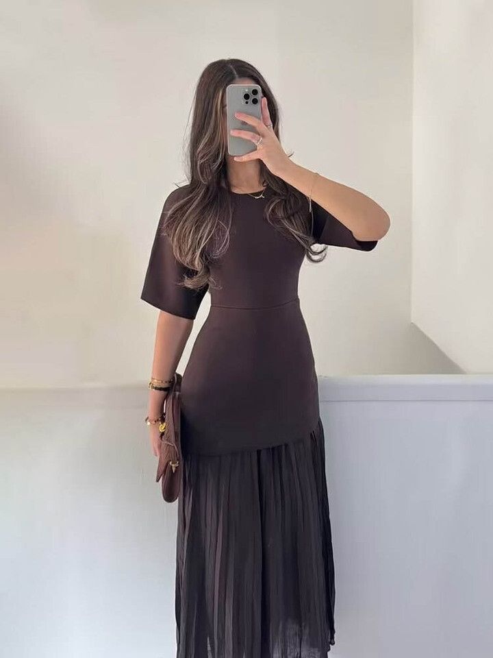 brown fur dress Winter Muse Dress main image 0