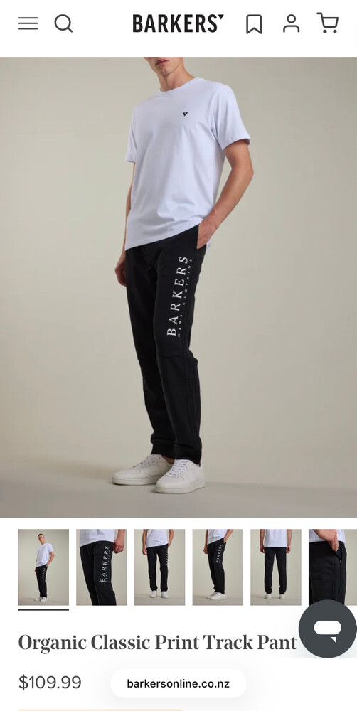 BRAND NEW Barkers Organic Black Track Pants Size Men’s XS