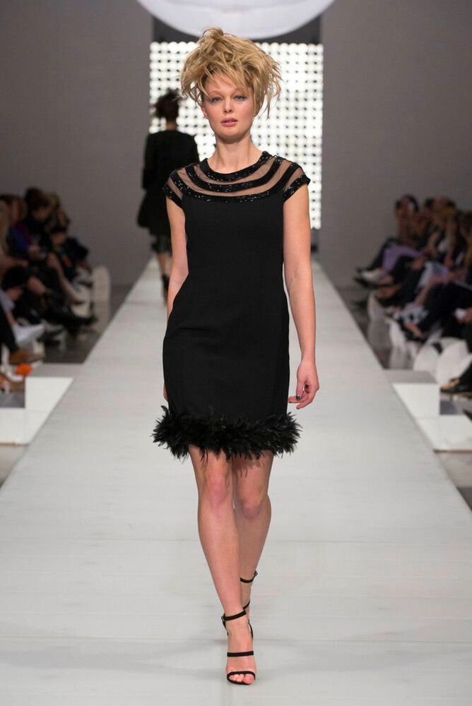 Trelise Cooper Black Feather Dress