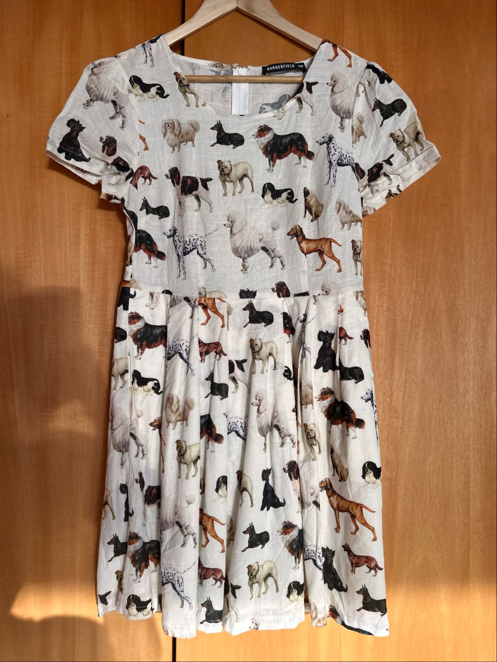 Dangerfield White Dog Print Dress