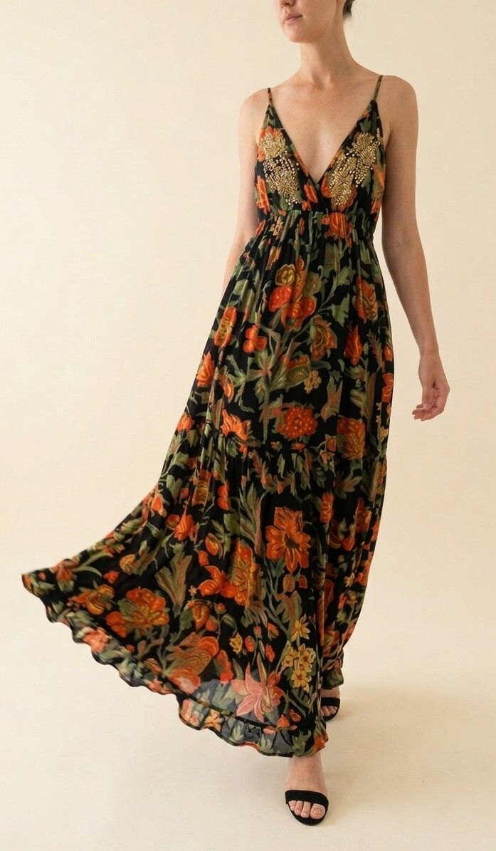 Stunning Parisian Maxi Cotton Dress-as new